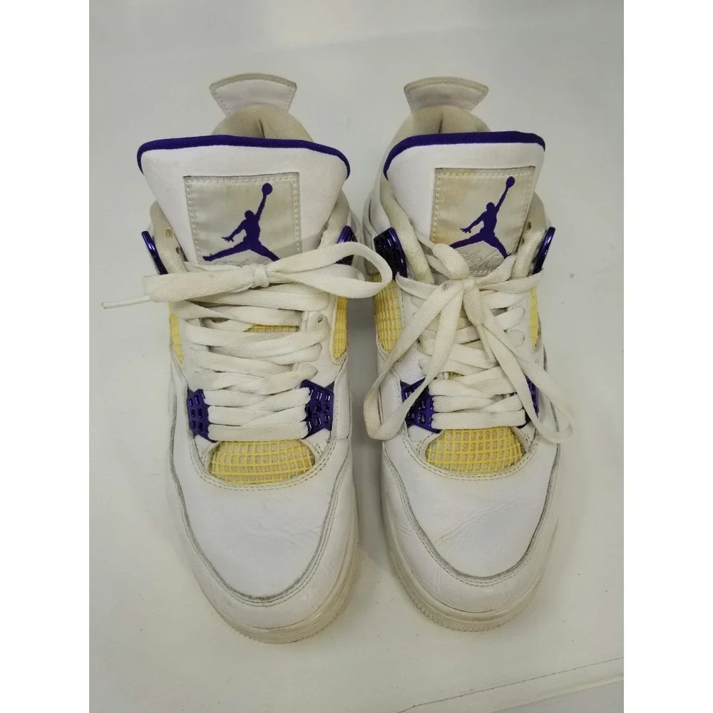 Jordan 4 Retro White Mid Purple Metallic Men's Size 8 CT8527-115